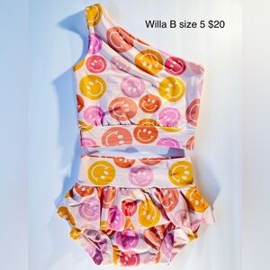 Willa B Colorful Smiley Face Two-Piece Set